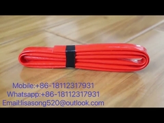 Funda de fibra de vidrio recubierta de caucho de silicona roja de 3,5 mm y 12 mm